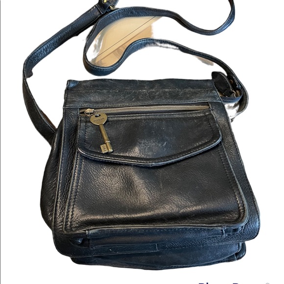 Vintage Fossil Leather Crossbody Bag - Picture 1 of 7